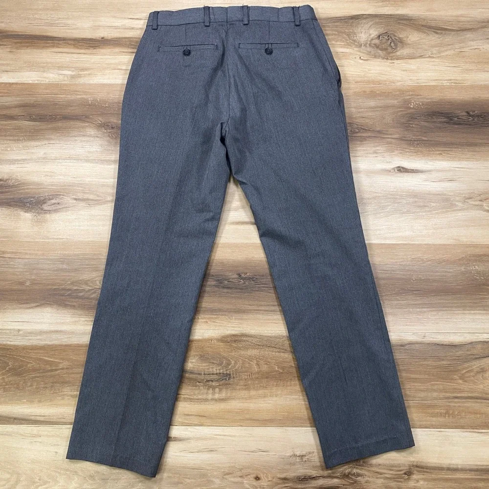 Banana Republic Dress Pants Mens 30x28 Minimalist Viscose Tailored Slim Fit Gray